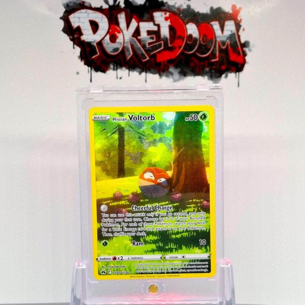 Pokemon Crown Zenith Galarian Gallery GG01/GG70 Hisuian Voltorb Full Art